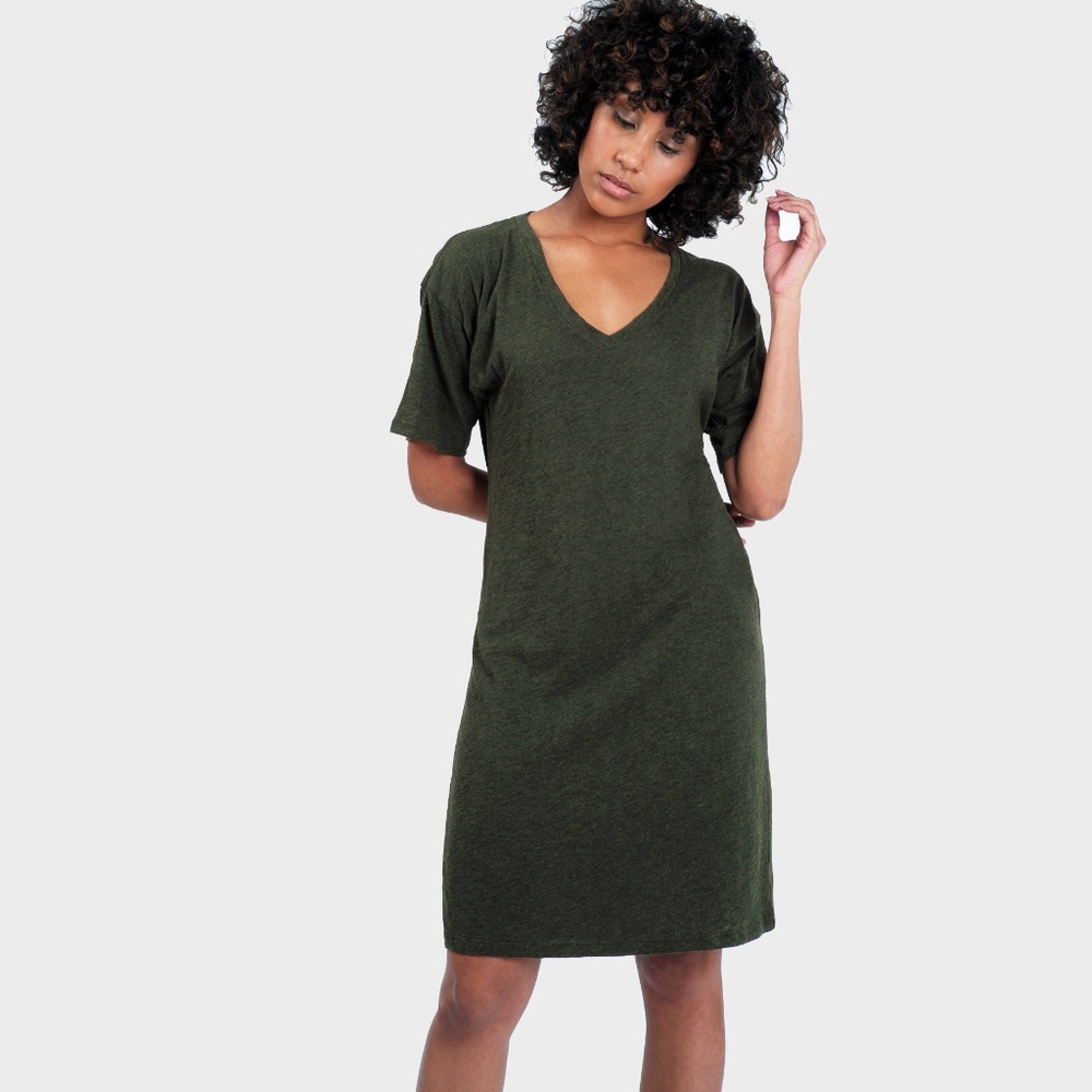 MIKA T-SHIRT DRESS - Heather Forest